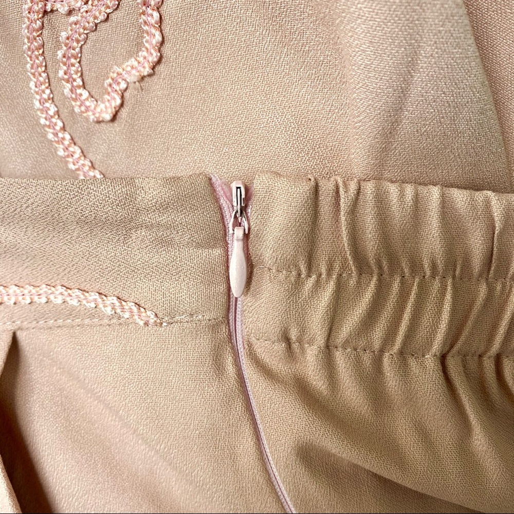 VTG Tribal Vintage Dusky Pink Embroidered Vest & Pants - Picture 8 of 14